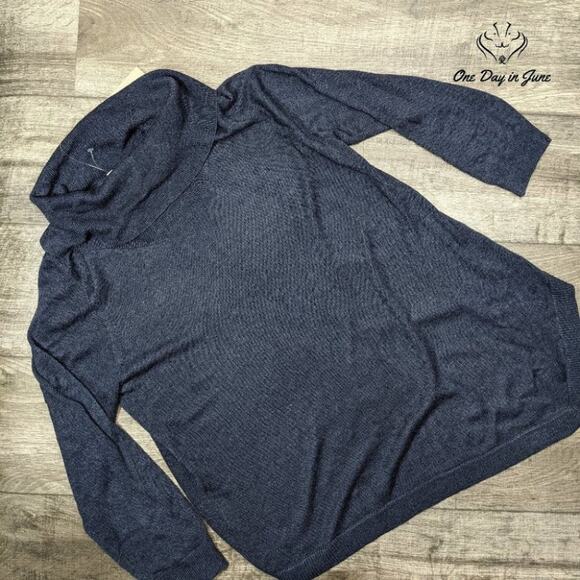 Joan Vass Turtle Neck Long Sleeve Asymetrical Sweater Size 1X - Picture 1 of 5